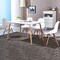Set of 4 Stylish White Dining Chairs with Solid Beech Wood Legs and Comfortable ABS Seating